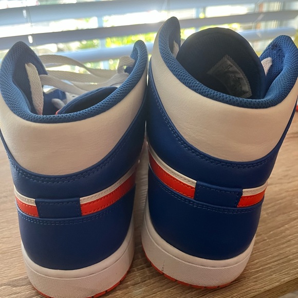 Nike Air Jordan 1 Mid NY Knicks "Wheaties" Blue Orange FD1029-400 Men's Size 12 - Picture 5 of 8